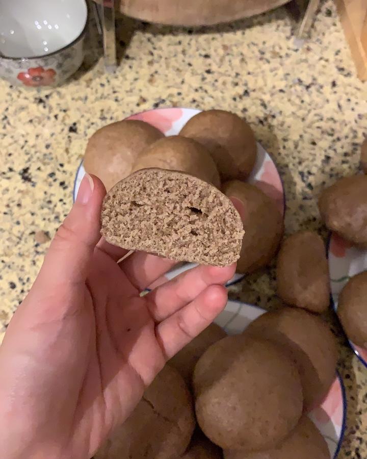 黑全麦无糖馒头