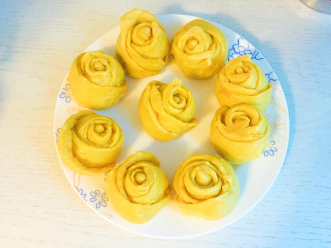 紫薯南瓜系列之玫瑰花卷