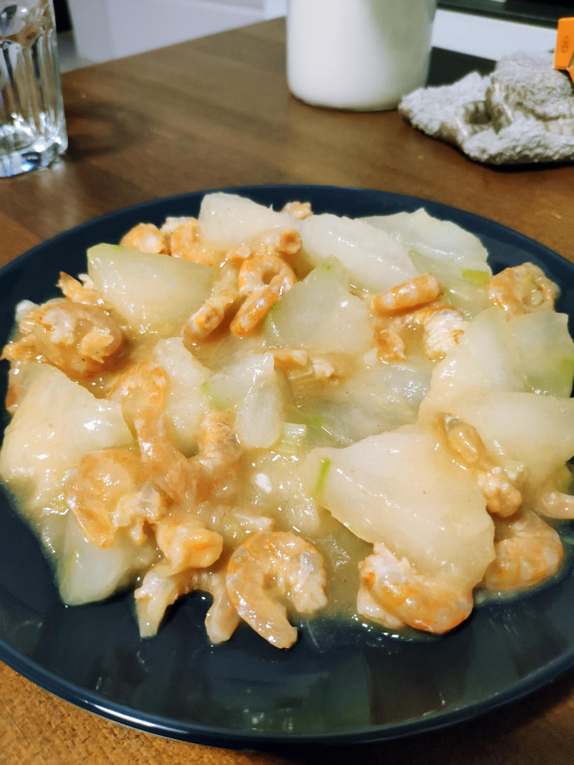 海米烧冬瓜新手菜超级简单好吃