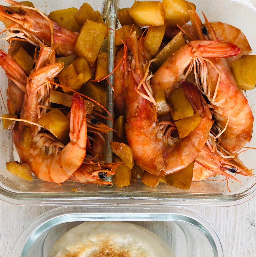 油焖土豆虾