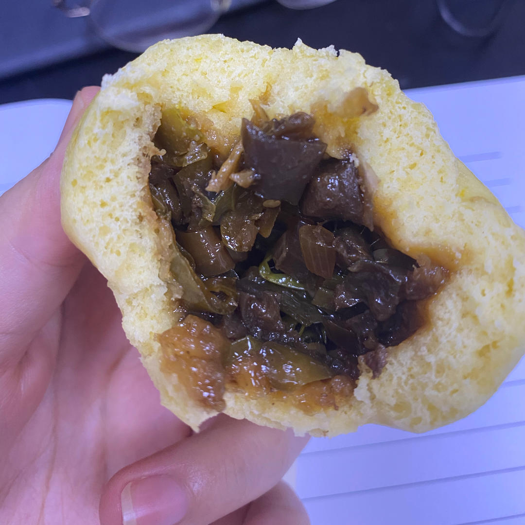 青椒茄子包子（完美包子皮，复刻包子店）