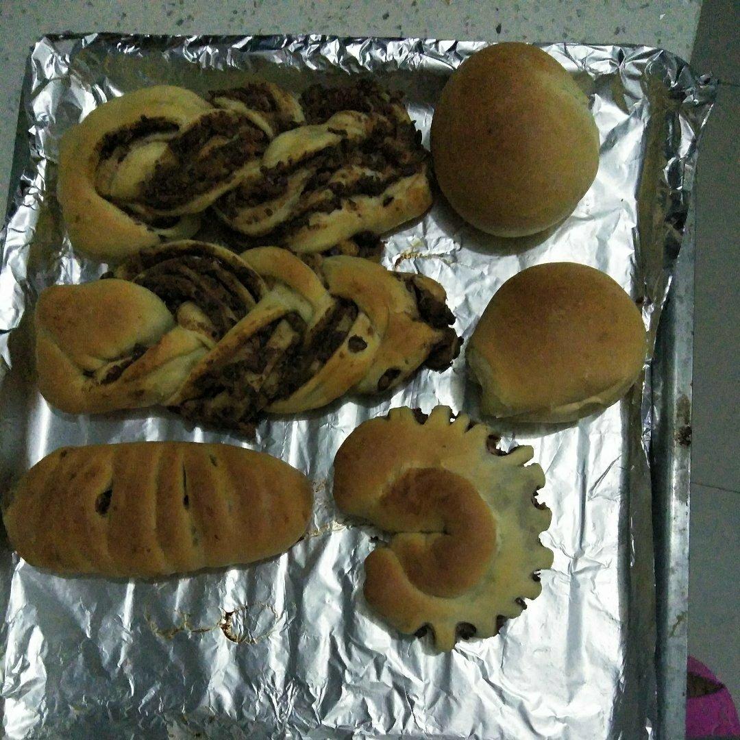 一次性发酵辫子红豆面包