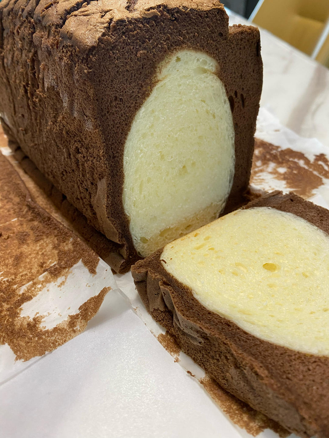 一次成功的黑钻吐司｜蛋糕➕面包的神仙搭配