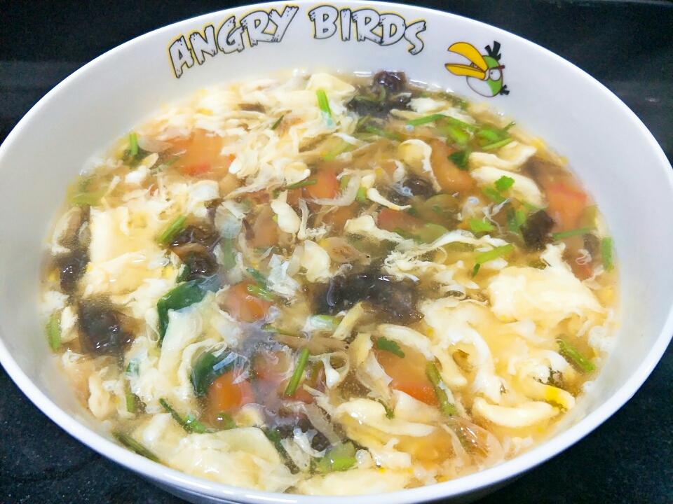 番茄紫菜蛋花汤