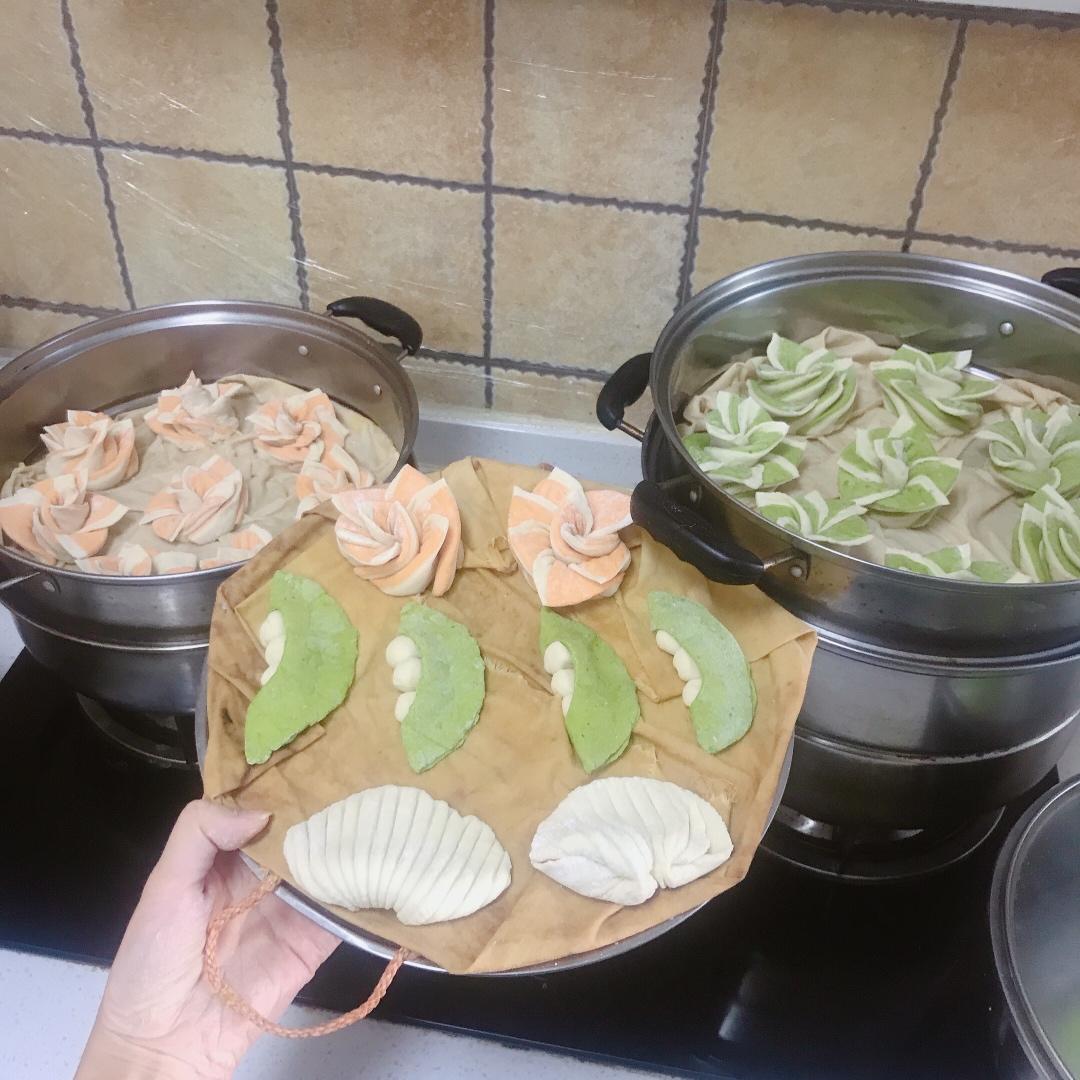 双色花馒头