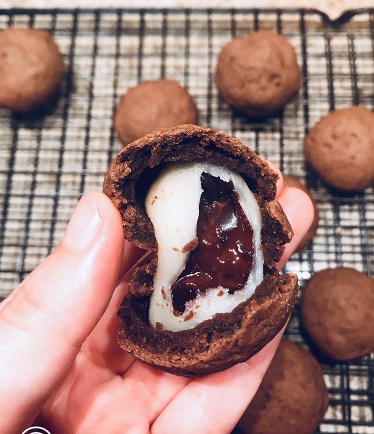 麻糬爆浆软心曲奇 冷了之后依旧Q弹 防爆配方