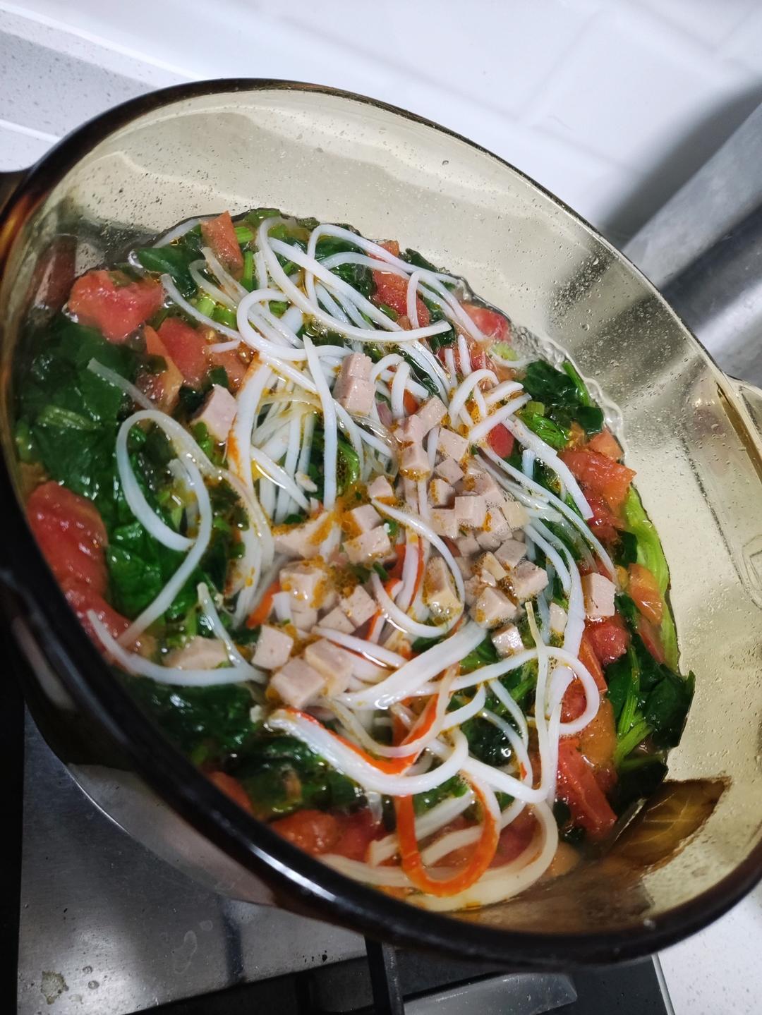 番茄菠菜鸡蛋汤