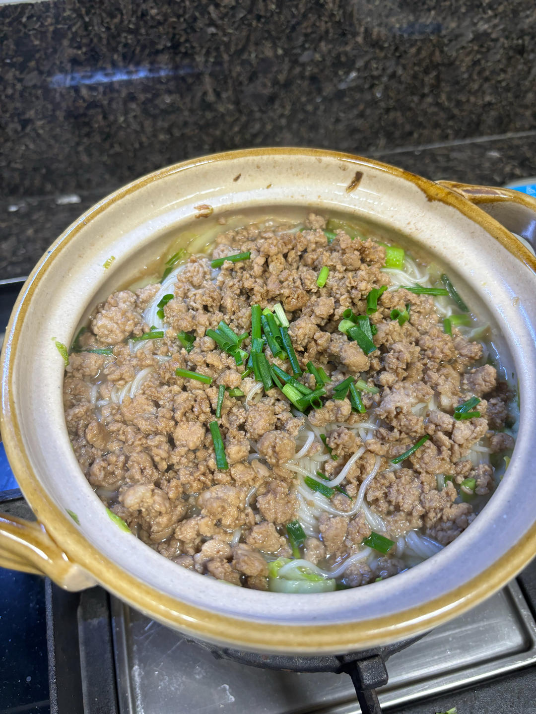 简简单单白菜肉沫粉丝