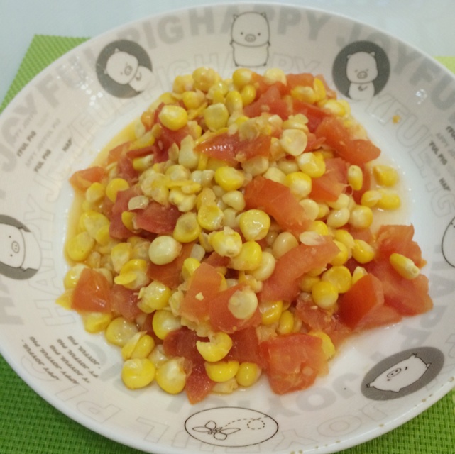 素菜也香甜玉米番茄丁