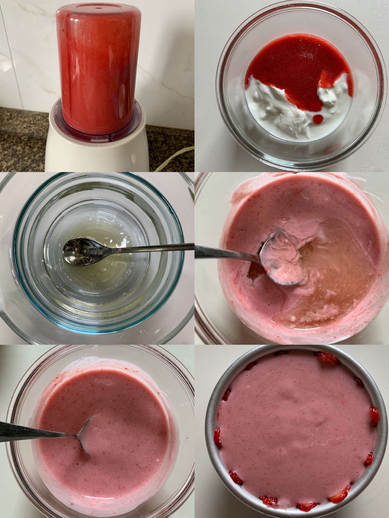 无需烤箱！零失败做草莓酸奶慕斯蛋糕的做法 步骤2