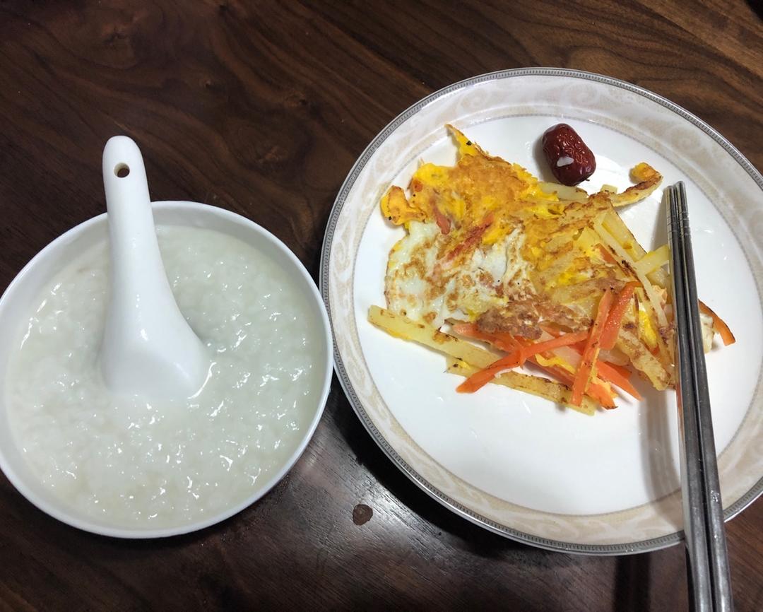 快手早餐—马铃薯火腿蛋