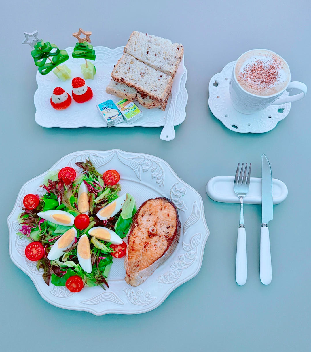 煎三文鱼 蔬菜沙拉