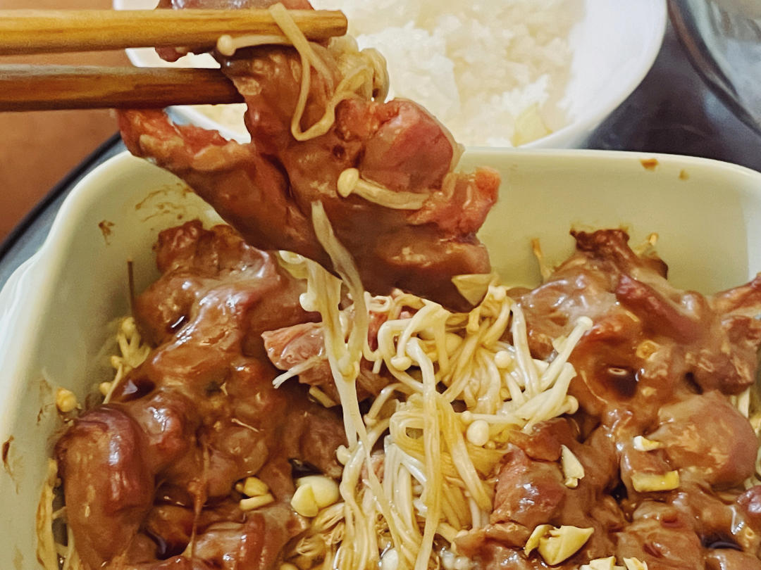 金针菇烤牛肉【10月北鼎烤箱食谱】