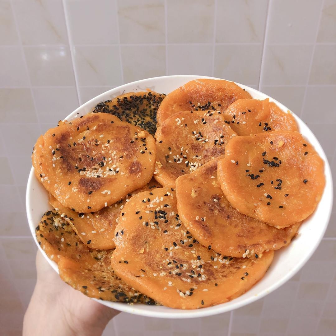 先粉后南瓜泥的南瓜饼