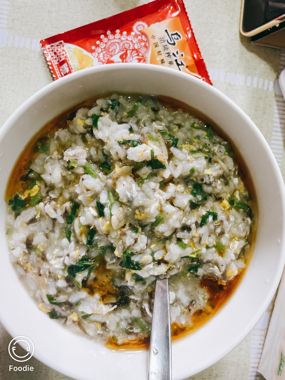 虾米🦐紫菜鸡蛋米粥的做法