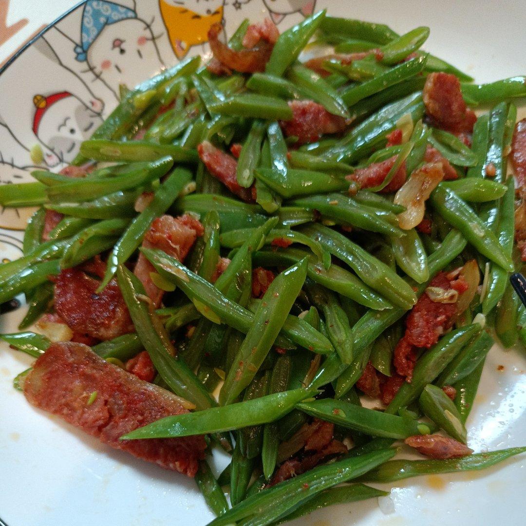 芸豆炒腊肠丨鲜美可口营养美味！！！！