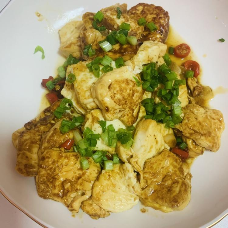 焖煎豆腐