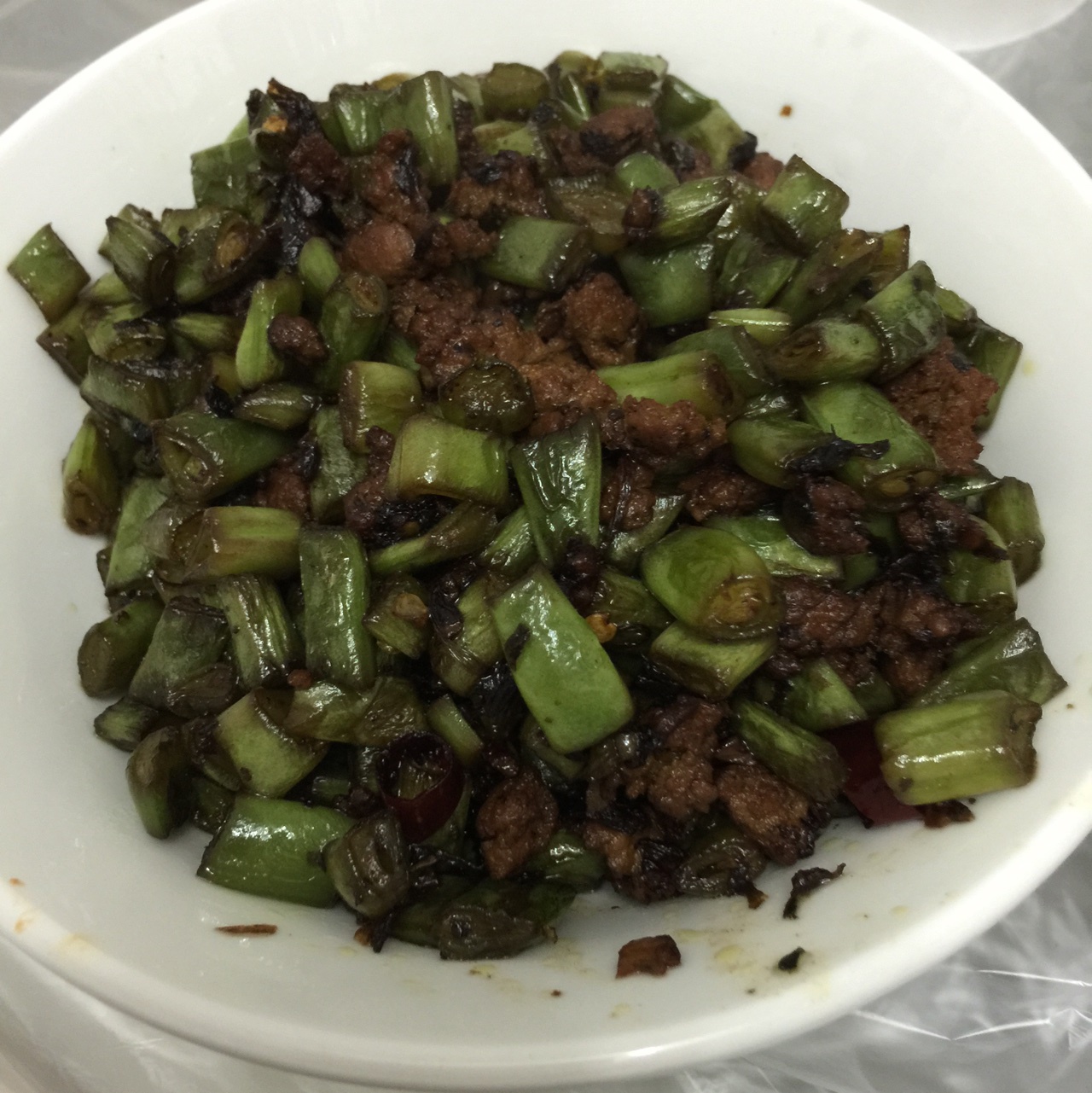 榄菜肉末四季豆