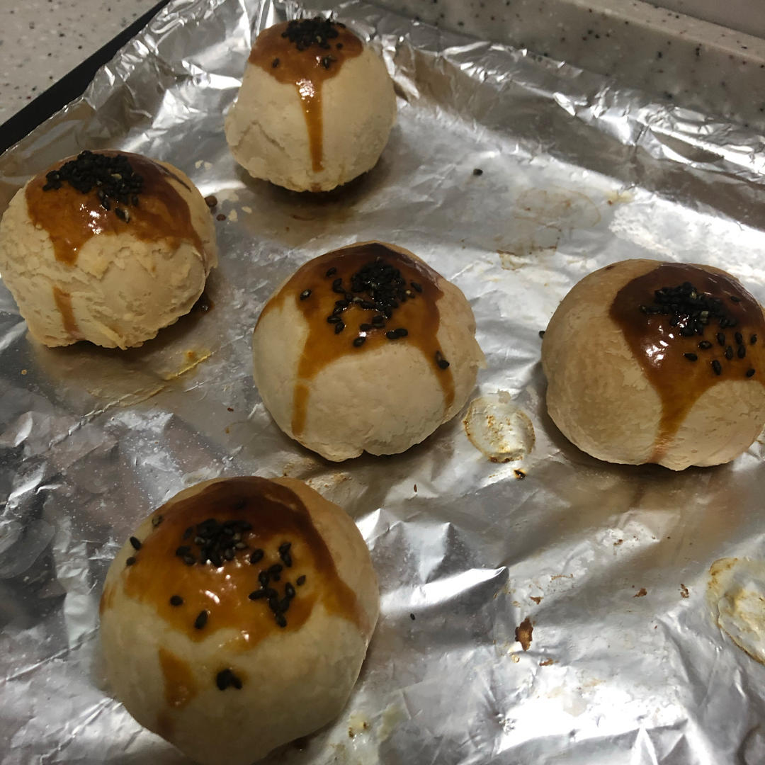 超长拉丝麻薯蛋黄酥（三天不变硬）