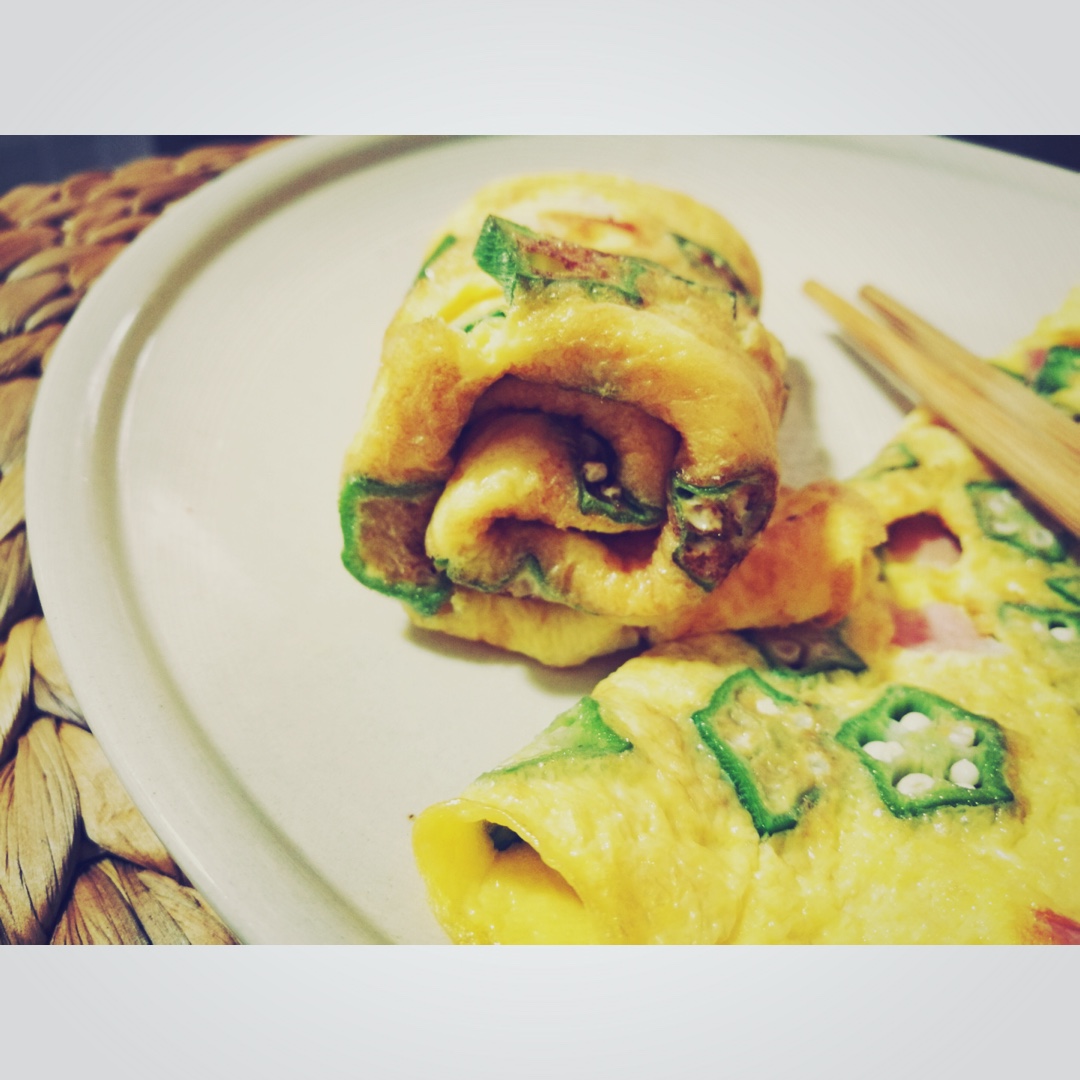 秋葵鸡蛋饼