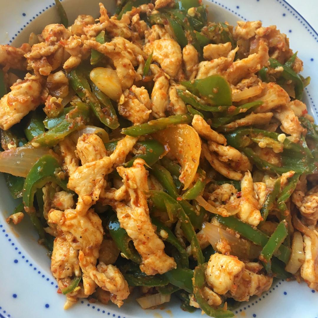 孜然青椒炒肉