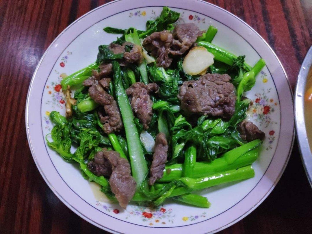 菜心炒牛肉