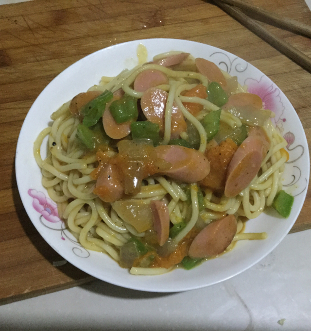 南瓜香肠意面