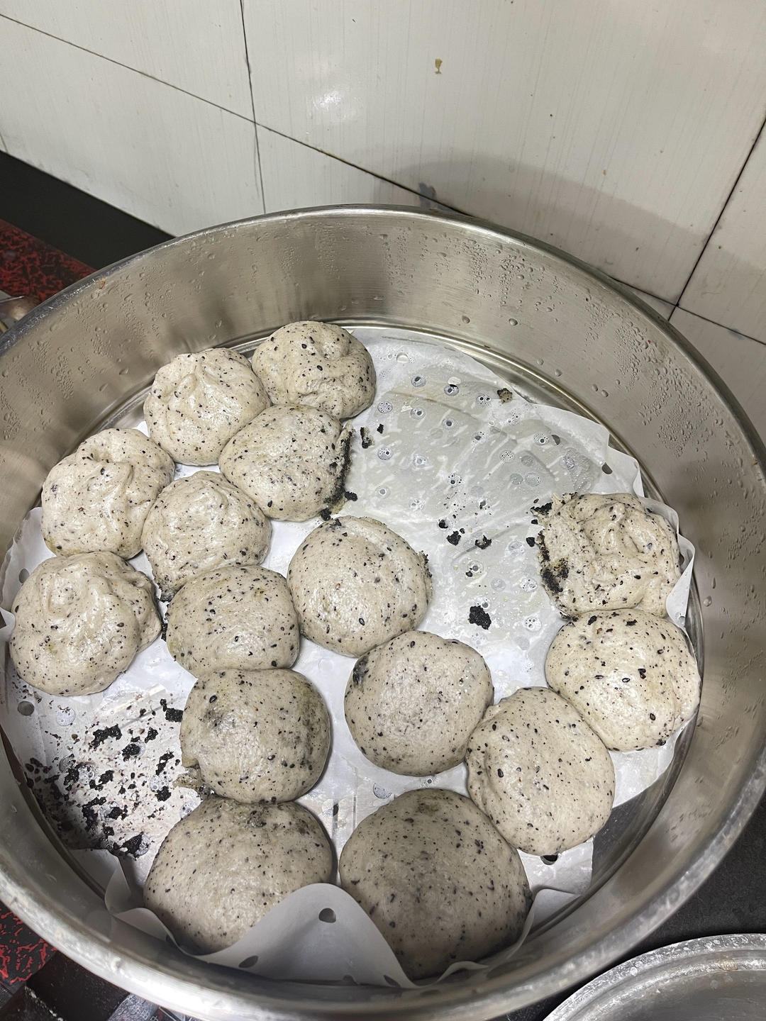 黑芝麻馒头花卷