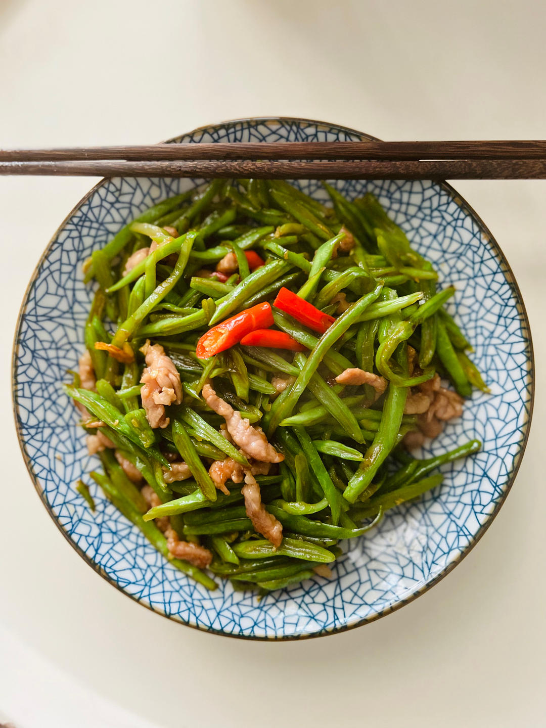 扁豆炒肉丝