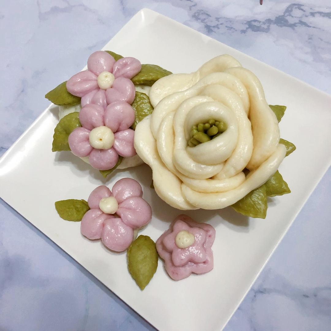 简单花样馒头（二）——牡丹花馒头和花盅馒头