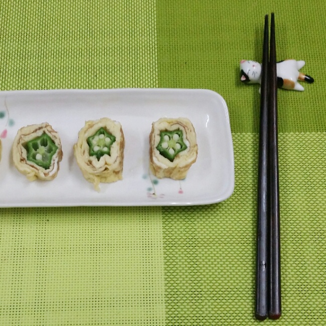 秋葵厚蛋烧