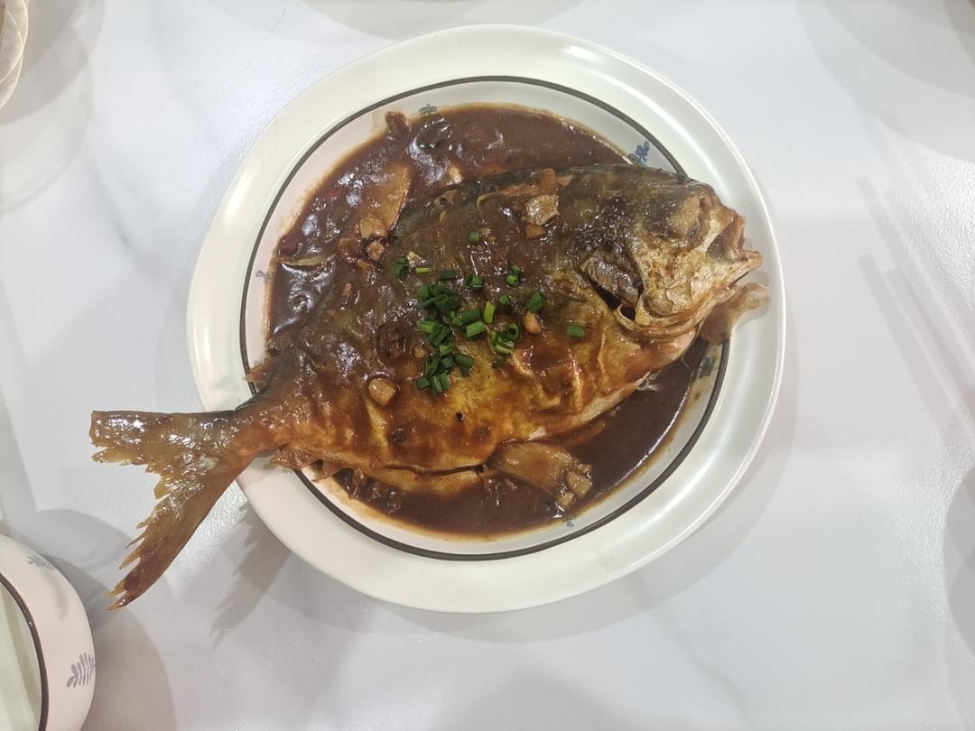 家常红烧鲳鱼