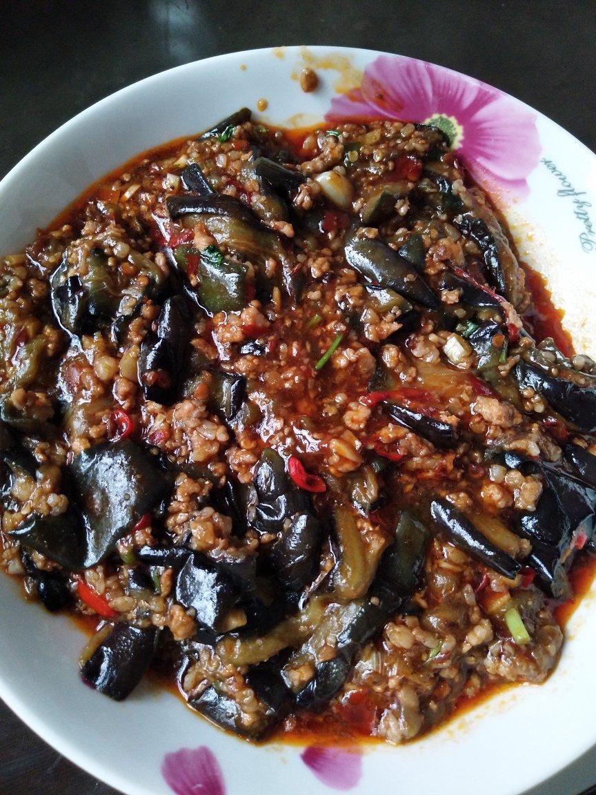 红烧肉沫茄子