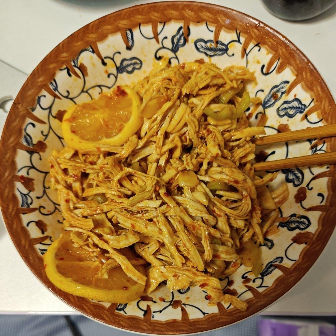 ✅ 第6道快手低脂菜✨清爽美味的柠檬鸡丝🍋鸡胸肉满分吃法💯