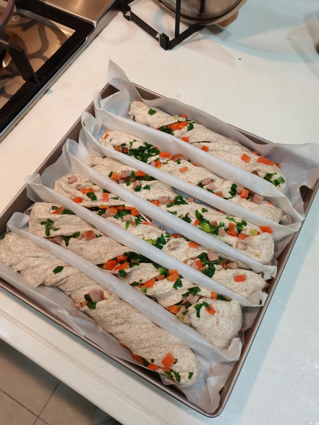 隔夜发酵免揉快手又低脂的恰巴塔扭扭棒