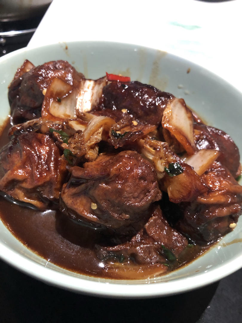 红烧油面筋塞肉