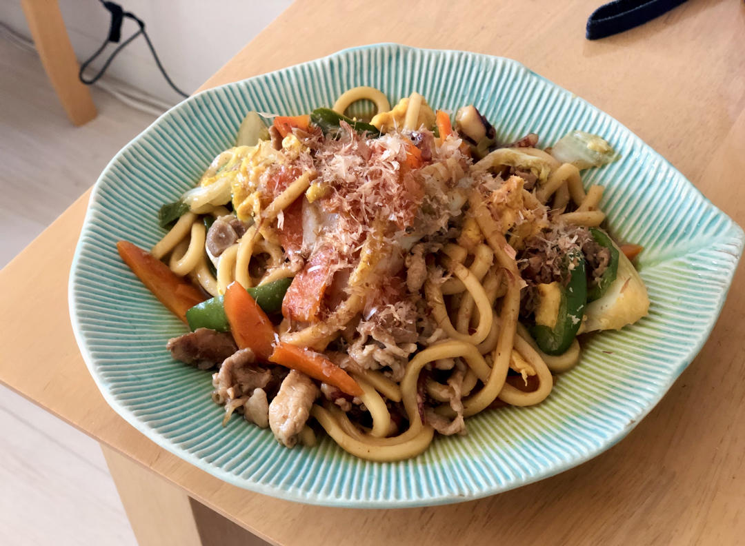 日式什锦炒乌冬