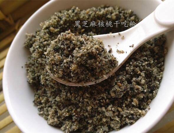 自制黑芝麻核桃干吃粉
