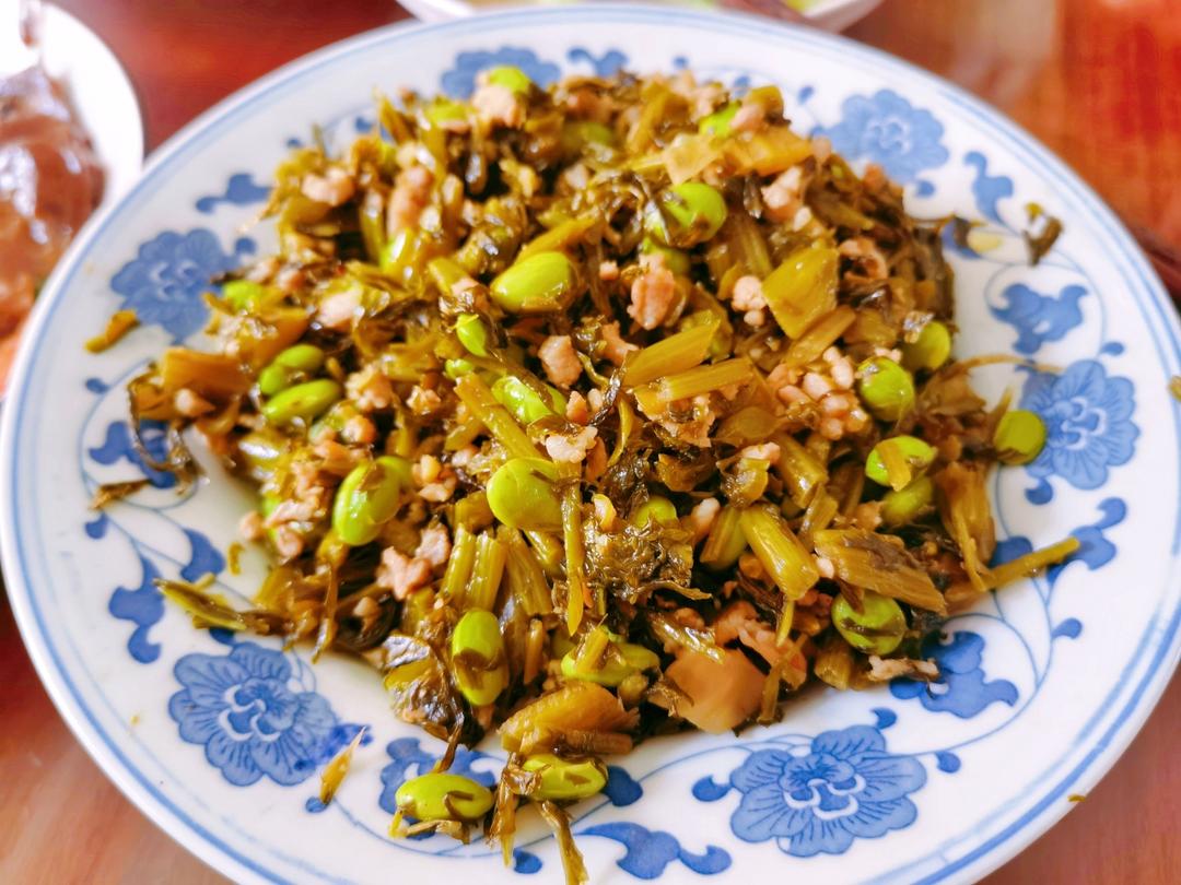 老爸的招牌小菜——雪菜炒肉丝