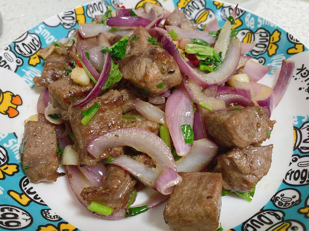 黑胡椒牛肉粒～～自创菜品，比煎牛排还好吃