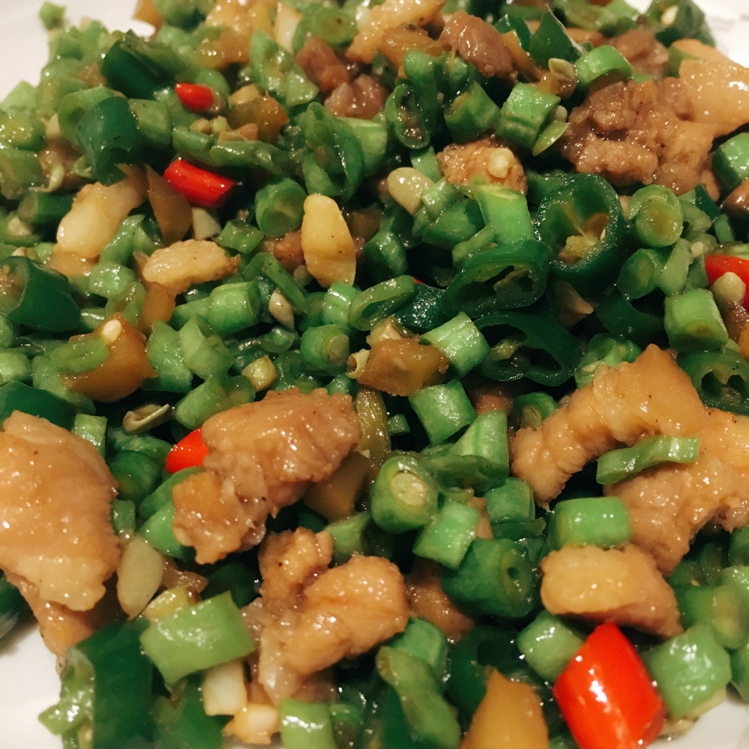 肉沫豆角下饭菜