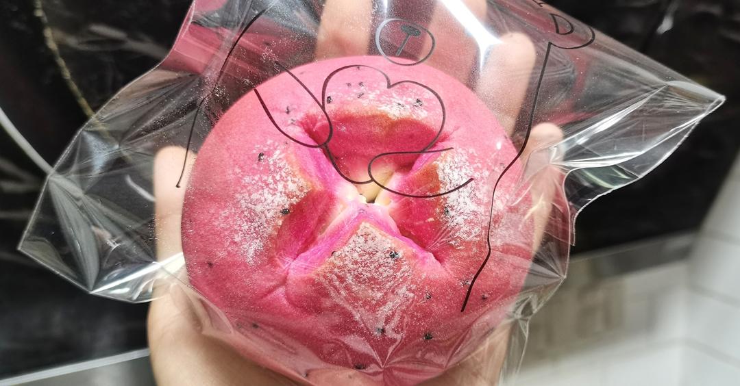 火龙果蝴蝶结面包（一次发酵）