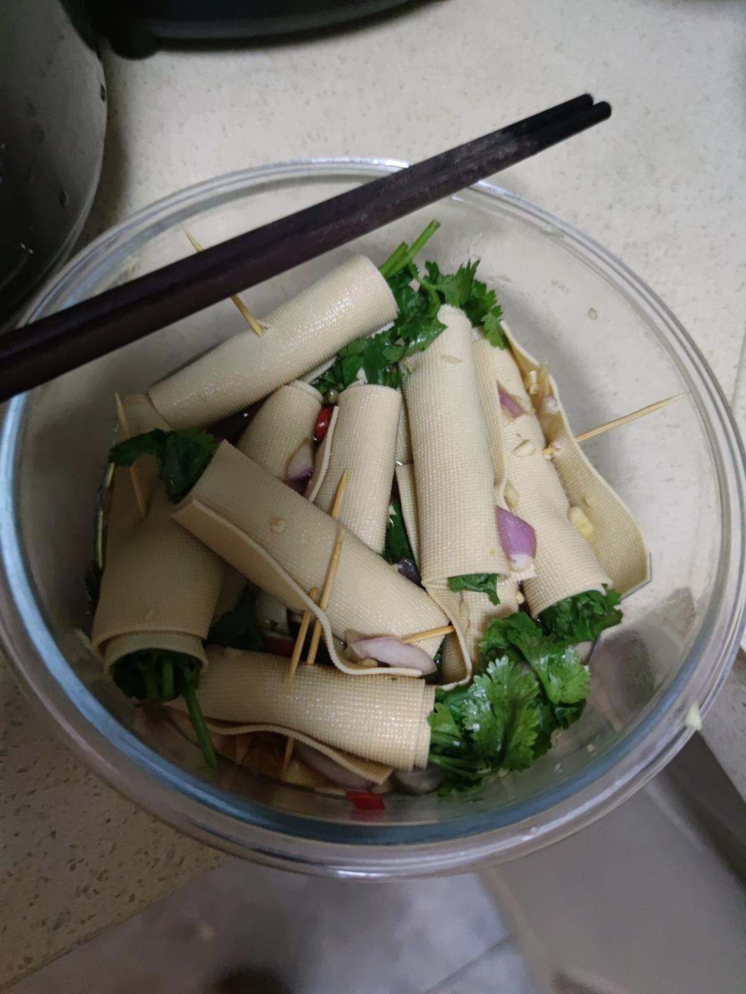 这个豆皮卷香菜真是无敌了