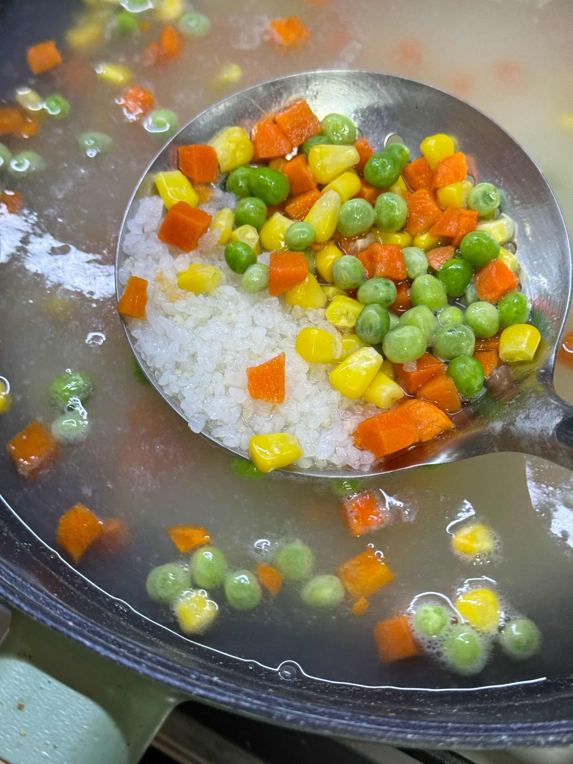 混合蔬菜粥的做法