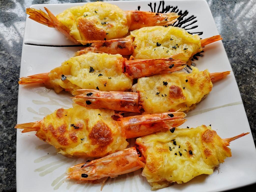 花开富贵 l 芝士薯泥焗大虾