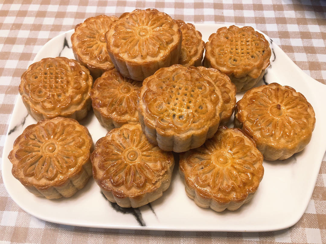 五仁月饼（低糖），只需一天快速回油，简单低配