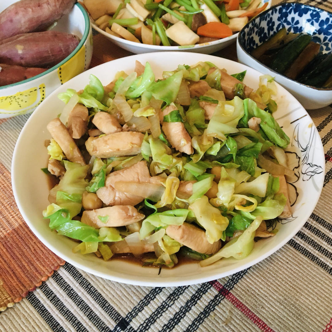 吃不胖的日式回锅肉（圆白菜.鸡胸肉版.零失败）