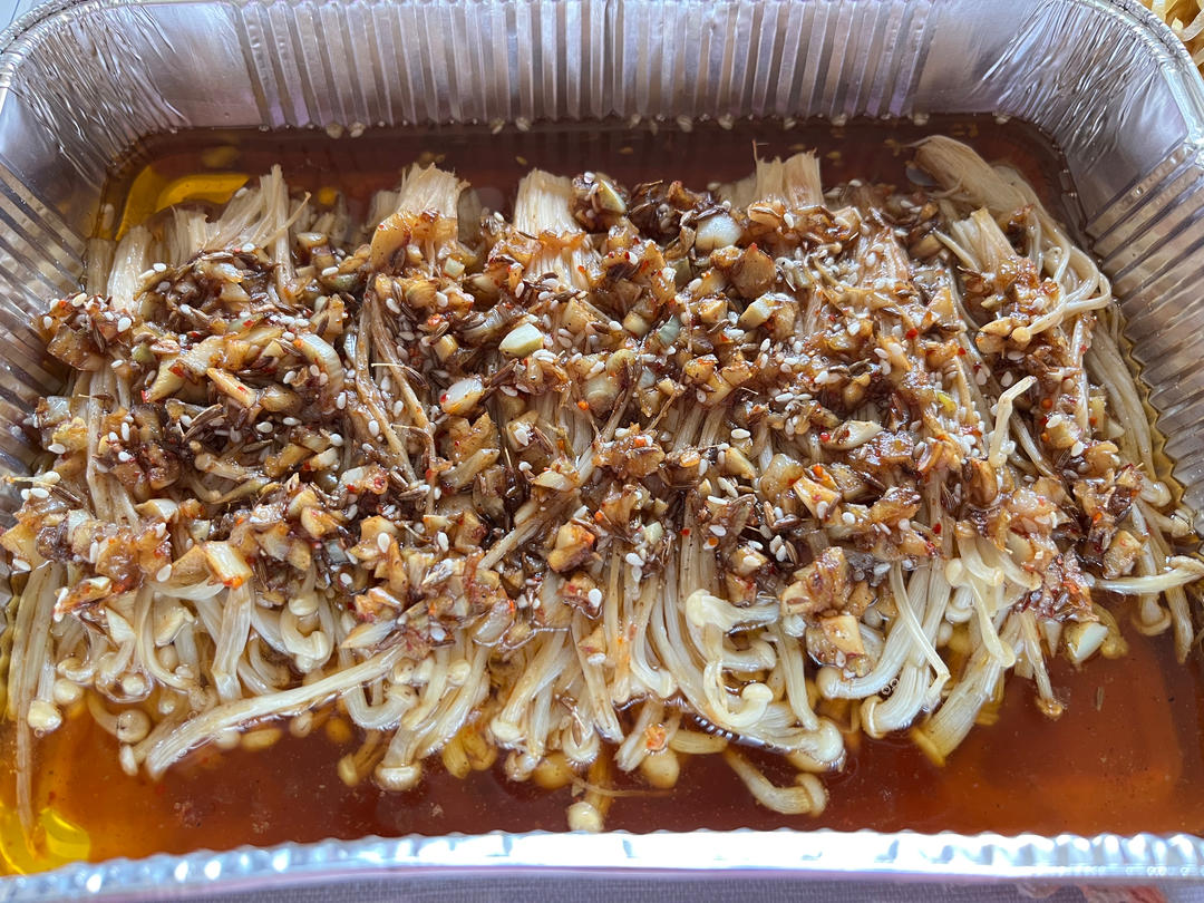 ㊙️制酱料❗️巨好吃烤金针菇！