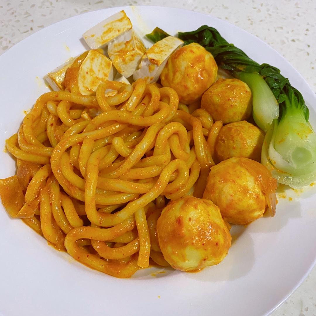 暖胃咖喱乌冬面