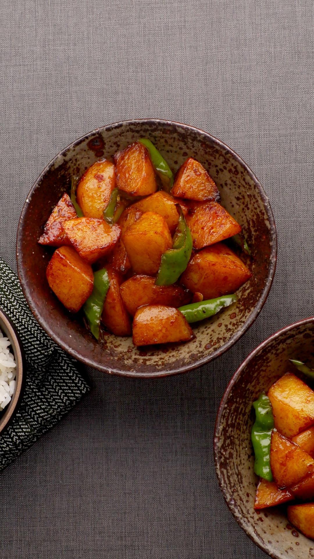 青椒烧土豆的做法